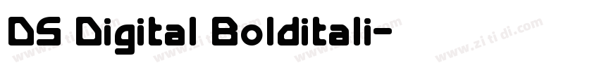DS Digital Bolditali字体转换